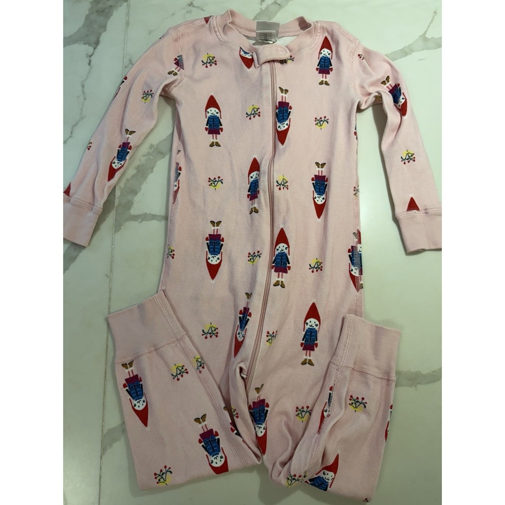 Hanna Andersson One Piece Pajama 3T Pink Red Riding Hood Cat Mittens Kitten